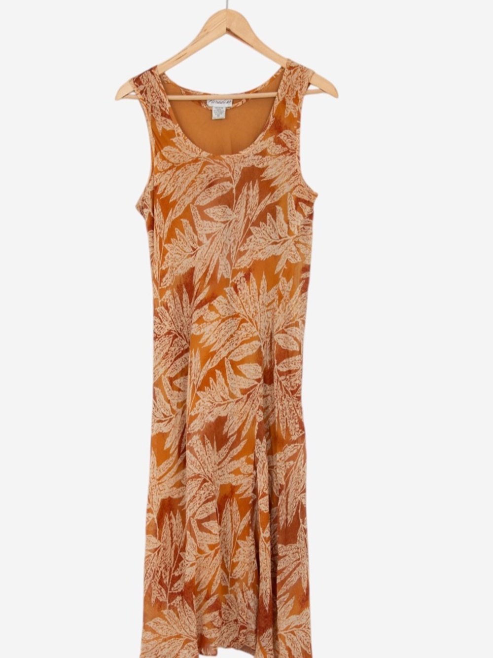 vintage 90s botanical print boho summer tank maxi dress size medium